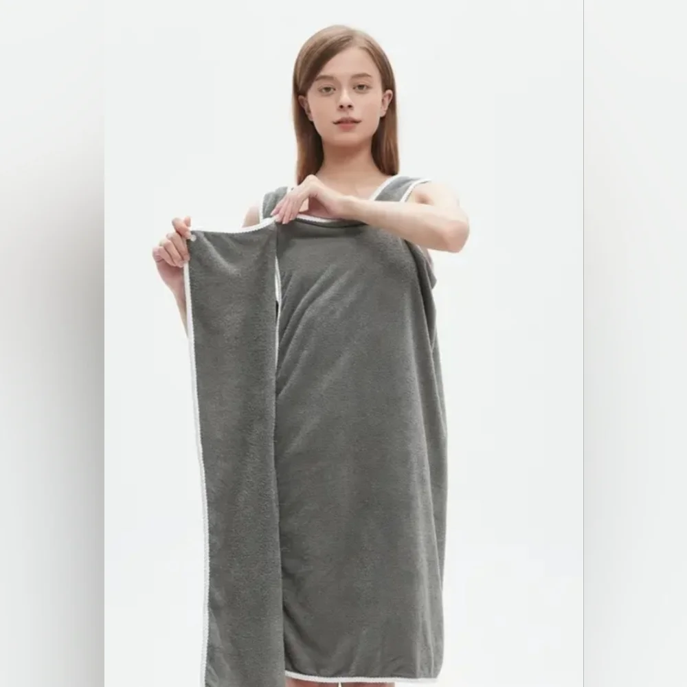 🩷 New Wrap Around Bath Towel  Best Fitting Sizes M&L Pink - Picture 4 of 5